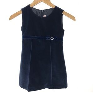 M.Ferrari for Best & Co navy velvet formal holiday dress